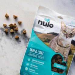 Nulo Functional Grain-Free Skin & Coat Salmon Cat Treats, 4 Oz -Mutts And Co-us NuloFunctionalGrain FreeSkin CoatSalmonCattreats 4oz 1