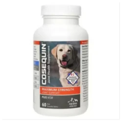Nutramax Cosequin Maximum Strength (DS) Plus MSM Chewable Tablets Joint Health Supplement For Dogs, 60 Count