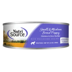 NutriSource Small & Medium Breed Puppy Chicken & Rice Formula Canned Dog Food 5.5-oz