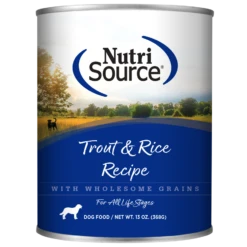 NutriSource Trout & Rice Formula Canned Dog Food