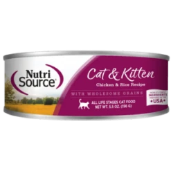 Nutrisource Chicken & Rice Cat And Kitten Canned Cat Food 5.5 Oz