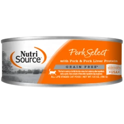 Nutrisource Pork & Pork Liver Select Grain-Free Canned Cat Food 5.5 Oz