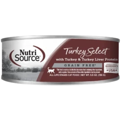 Nutrisource Turkey & Turkey Liver Select Grain-Free Canned Cat Food 5.5 Oz