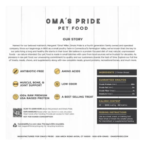 Oma's Pride Chicken Breast Chunks Freeze-Dried Dog & Cat Food 7 Oma's Pride Chicken Breast Chunks Freeze-Dried Dog & Cat Food - Image 5