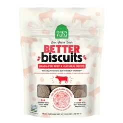 Open Farm Better Biscuits Dog Treats Beef & Oatmeal 8 Oz