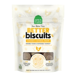 Open Farm Better Biscuits Dog Treats Chicken & Oatmeal 8 Oz