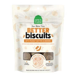 Open Farm Better Biscuits Dog Treats Peanut Butter, Banana & Oatmeal 8 Oz