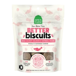 Open Farm Better Biscuits Dog Treats Salmon & Oatmeal 8 Oz