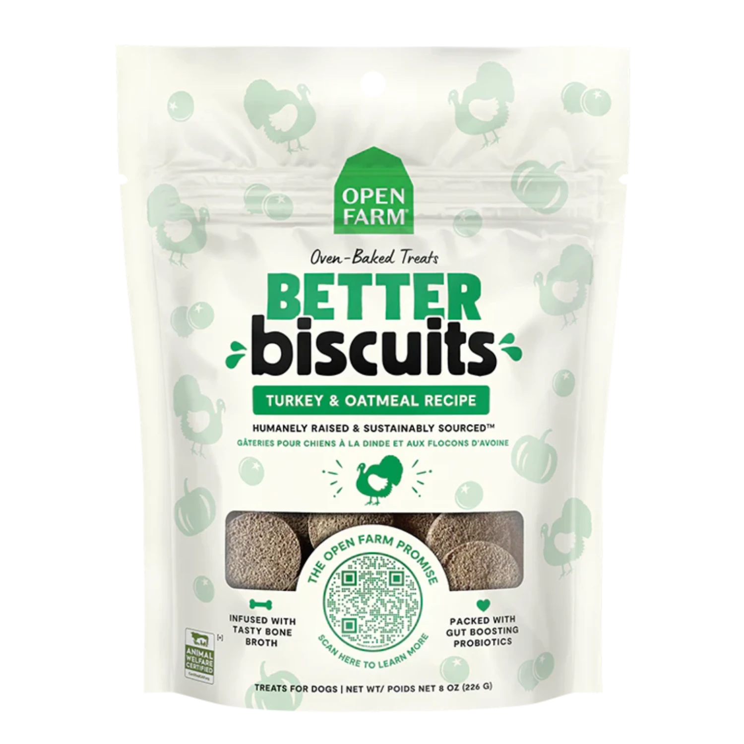Open Farm Better Biscuits Dog Treats Turkey & Oatmeal 8 Oz 3 Open Farm Better Biscuits Dog Treats Turkey & Oatmeal 8 Oz