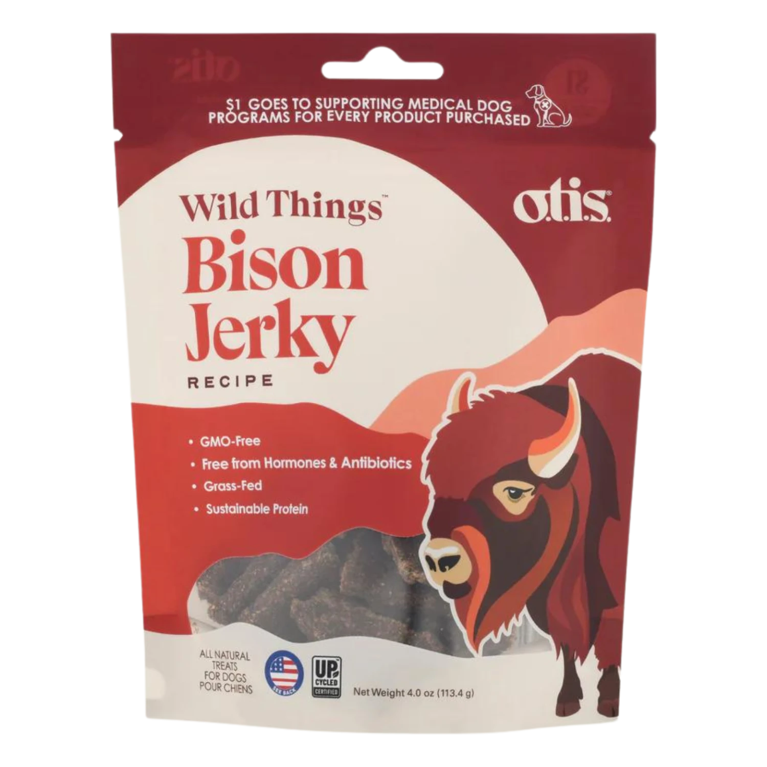 Otis Wild Things Bison Recipe Jerky Dog Treats 4 Oz 3 Otis Wild Things Bison Recipe Jerky Dog Treats 4 Oz