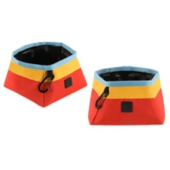 P.L.A.Y. Pet Lifestyle And You Landscape Series Travel Dog Bowl -Mutts And Co-us P.L.A.Y.PetLifestyleandYouLandscapeSeriesTravelDogBowlSunrise