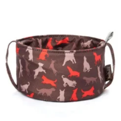 P.L.A.Y. Pet Lifestyle And You Scout & About Travel Dog Bowl Mocha -Mutts And Co-us P.L.A.Y.PetLifestyleandYouScout AboutTravelDogBowlMocha 2