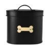 Park Life Designs Cheshire Oval Pet Treat Canister Black -Mutts And Co-us ParkLifeDesignsCheshireOvalPetTreatCanisterBlack