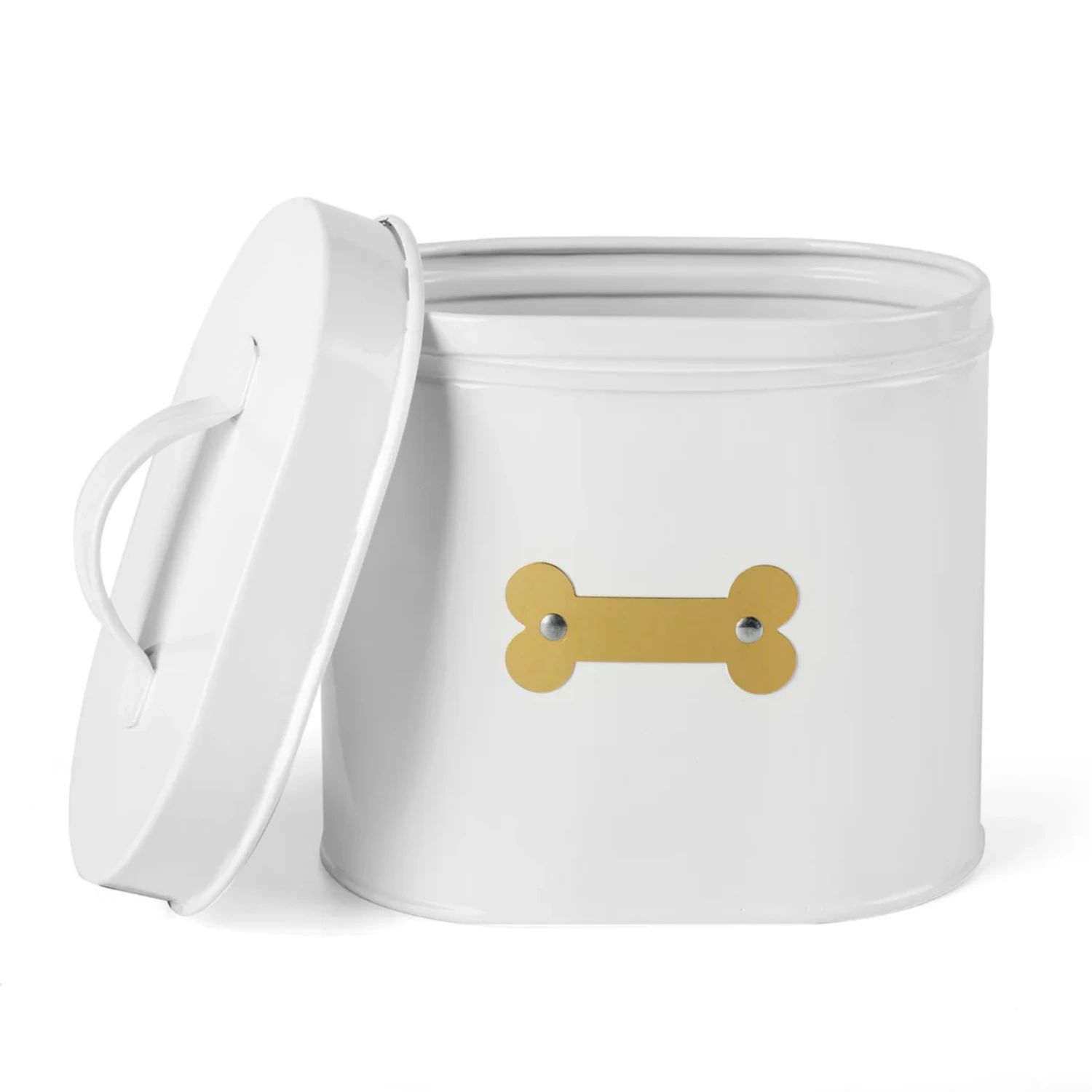 Park Life Designs Cheshire Oval Pet Treat Canister White 4 Park Life Designs Cheshire Oval Pet Treat Canister White - Image 2