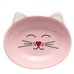 Park Life Designs Oscar Food Dish For Cats 4" Pink