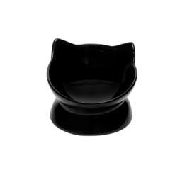 Park Life Designs Oscar Tilt Food Dish For Cats 5" Black