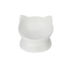 Park Life Designs Oscar Tilt Food Dish For Cats 5" White -Mutts And Co-us ParkLifeDesignsOscarTiltFoodDishforCats5White