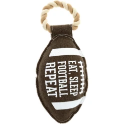 Pavilion Canvas Football Rope Tug Dog Toy, 12"