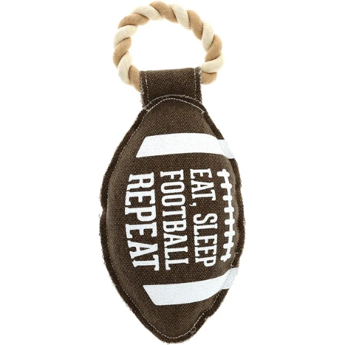 Pavilion Canvas Football Rope Tug Dog Toy, 12" 3 Pavilion Canvas Football Rope Tug Dog Toy, 12"