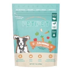 Petipet Calming Bites With Melatonin + Chamomile Apple & Carrot Flavored Soft Chew Calming Supplement For Dogs, 7-oz Bag