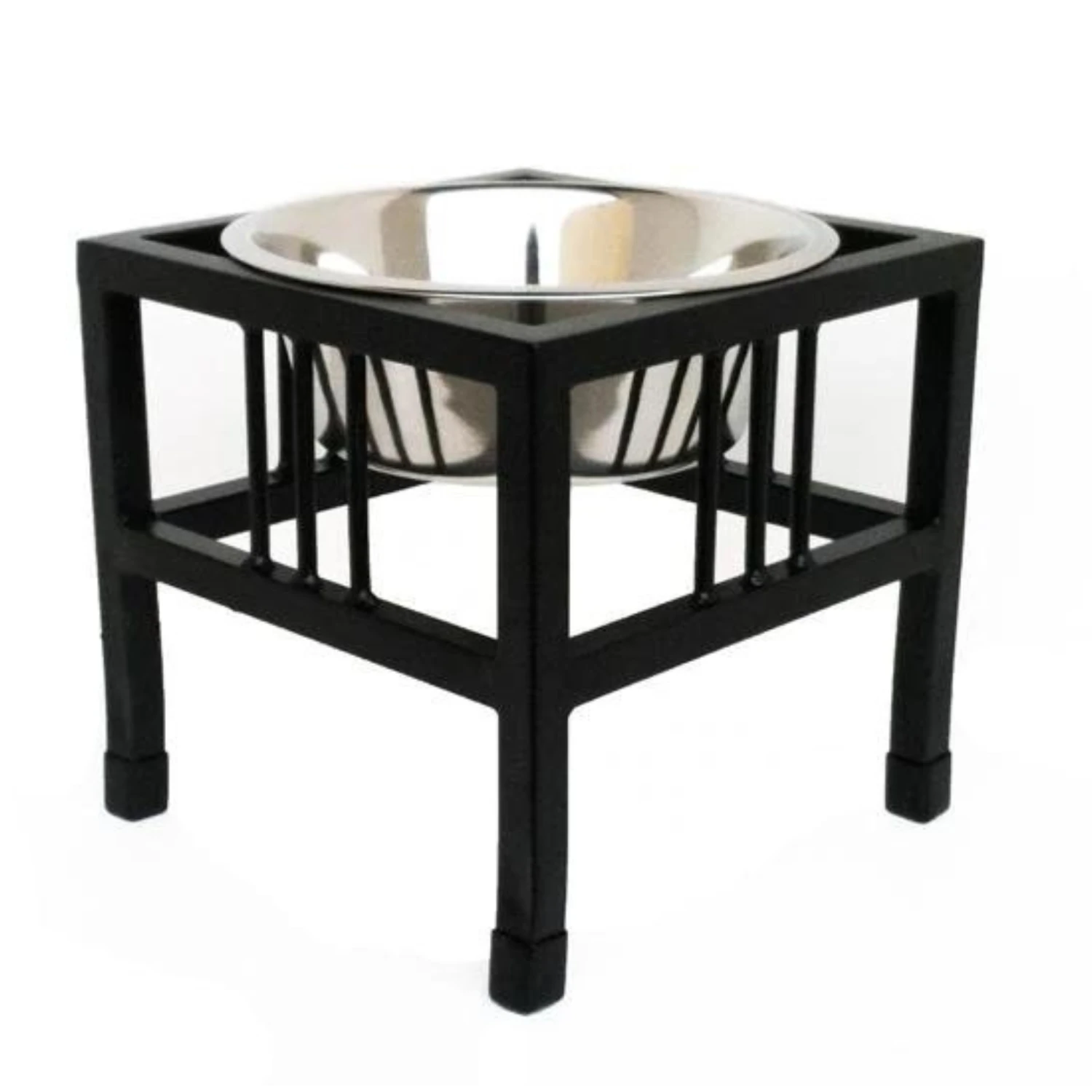 Pets Stop Baron Single Diner Feeder Black 3 Pets Stop Baron Single Diner Feeder Black