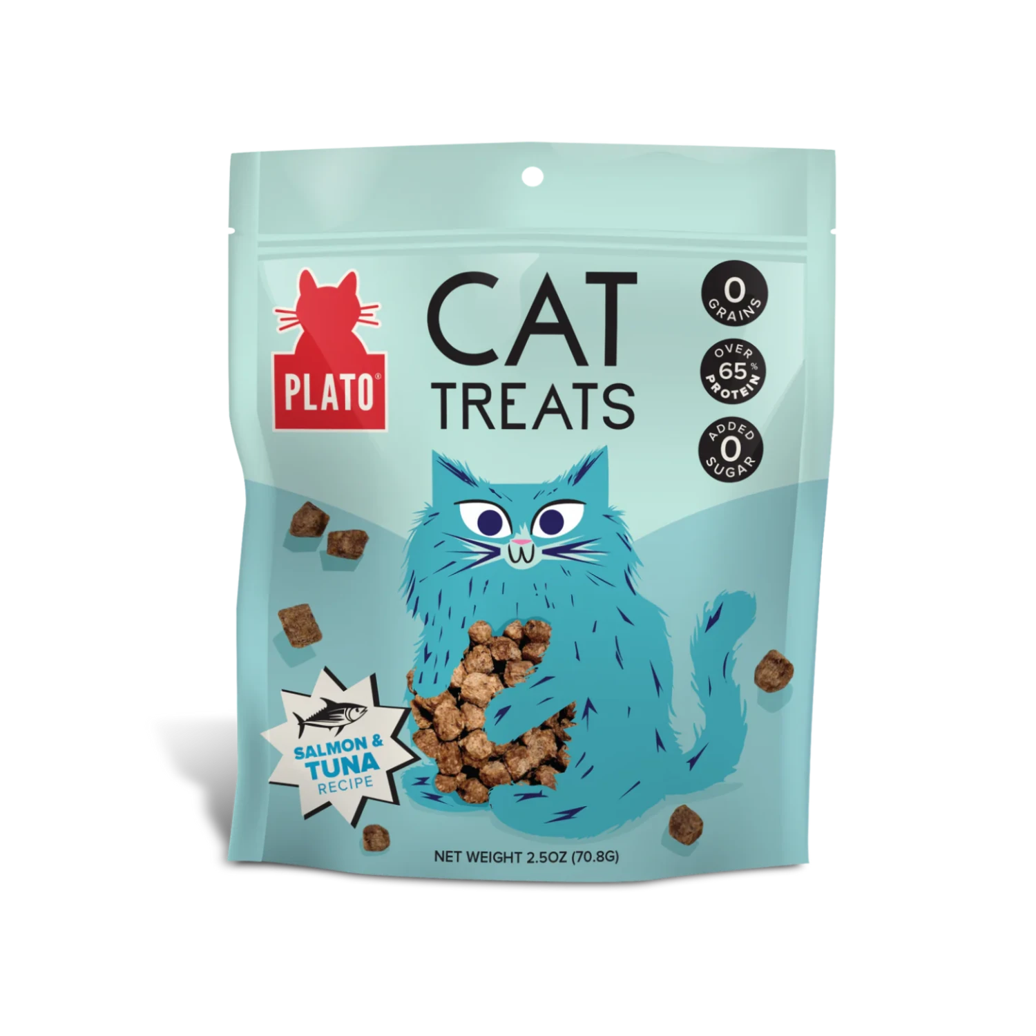 Plato Grain-Free Air Dried Tuna And Salmon Cat Treats 2.5 Oz 3 Plato Grain-Free Air Dried Tuna And Salmon Cat Treats 2.5 Oz