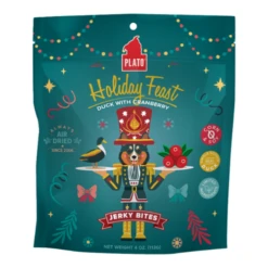 Plato Holiday Holiday Feast Duck & Cranberry Jerky Dog Treats 4 Oz