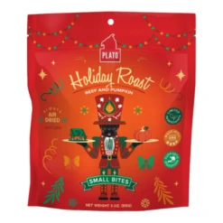 Plato Holiday Roast Beef & Pumpkin Small Bites Dog Treats 3 Oz