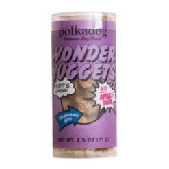 Polka Dog Mini Tube Wonder Nuggets Apple & Pork Soft & Chewy Dog Treats 2.5oz