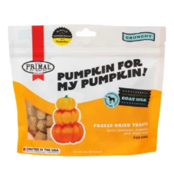 Primal Pumpkin For My Pumpkin Freeze-Dried Chicken, Pumpkin & Goat Milk Dog Treats 2 Oz