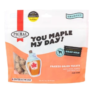 Primal You Maple My Day Freeze-Dried Pork, Maple & Goat Milk Dog Treats 2 Oz 3 Primal You Maple My Day Freeze-Dried Pork, Maple & Goat Milk Dog Treats 2 Oz