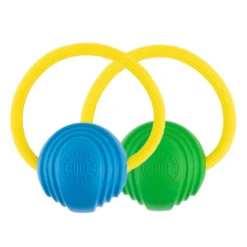 Project Hive Pet Company Looped Ball Dog Toy, Medium, 2 Count, Green & Blue