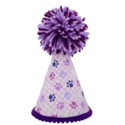 Pup Party Hats Purple Paws Party Hat For Dogs And Cats Assorted