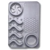 Pups Up Rectangle Lick Mat & Slow Feeder Combo Grey 2 Pups Up Rectangle Lick Mat & Slow Feeder Combo Grey -Mutts And Co-us RectangleLickMat SlowFeederComboGray