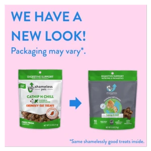 Shameless Pets Crunchy Catnip N Chill Cat Treats, 2.5oz 4 Shameless Pets Crunchy Catnip N Chill Cat Treats, 2.5oz - Image 2