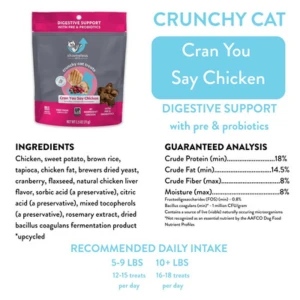 Shameless Pets Crunchy Cran You Say Chicken Cat Treats, 2.5oz 5 Shameless Pets Crunchy Cran You Say Chicken Cat Treats, 2.5oz - Image 3