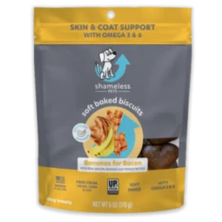 Shameless Pets Soft-Baked Bananas For Bacon Biscuits For Dogs, 6oz