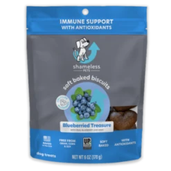 Shameless Pets Soft-Baked Blueberried Treasure Biscuits For Dogs, 6oz