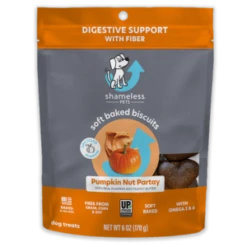 Shameless Pets Soft-Baked Pumpkin Nut Par-Tay Biscuits For Dogs, 6oz