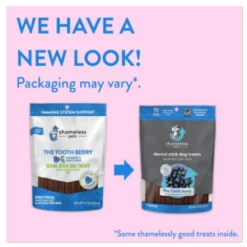 Shameless Pets The Tooth Berry Dental Sticks For Dogs, 7.2oz -Mutts And Co-us ShamelessPetsTheToothBerryDentalSticksforDogs 7.2oz 3