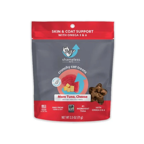 Shameless Pets Crunchy More Tuna, Cheese Cat Treats, 2.5oz 3 Shameless Pets Crunchy More Tuna, Cheese Cat Treats, 2.5oz