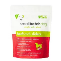 Small Batch Beef Frozen Raw Dog Food Sliders, 3 Lbs