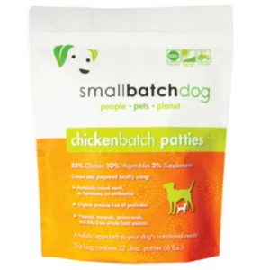 Smallbatch Chicken Frozen Raw Dog Food Patties, 6 Lbs 3 Smallbatch Chicken Frozen Raw Dog Food Patties, 6 Lbs