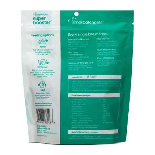Smallbatch Pets Super Booster Lamb Bites Grain-Free Adult Freeze-Dried Dog & Cat Treats 4 Smallbatch Pets Super Booster Lamb Bites Grain-Free Adult Freeze-Dried Dog & Cat Treats - Image 2
