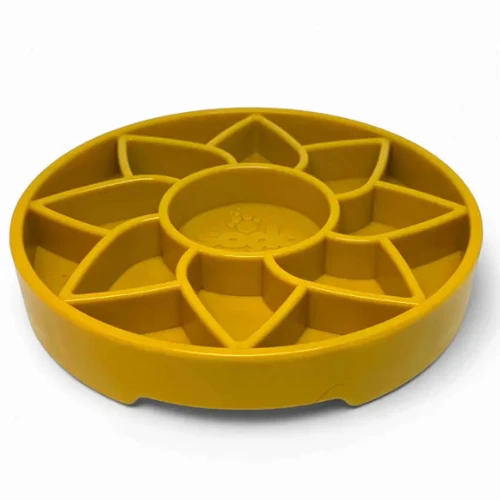 SodaPup Enriching Slow Feeder Sunflower Ebowl For Dogs Yellow 4 SodaPup Enriching Slow Feeder Sunflower Ebowl For Dogs Yellow - Image 2