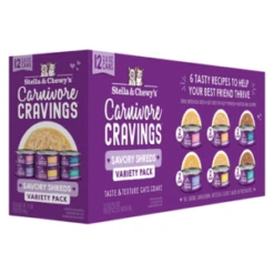 Stella & Chewy's Cat Carnivore Savory Shreds Variety 12 Pack 2.8oz Canned Cat Food