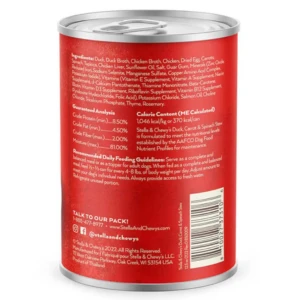 Stella & Chewy's Gourmet Stew Duck, Carrot & Spinach Dog Food 12.5 Oz 5 Stella & Chewy's Gourmet Stew Duck, Carrot & Spinach Dog Food 12.5 Oz - Image 3
