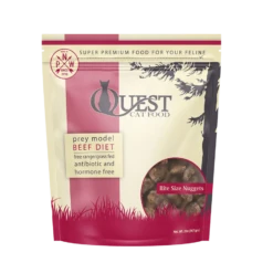 Steve's Real Food Frozen Raw Quest Nuggets Cat Food Beef, 2 Lbs