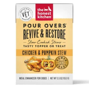 The Honest Kitchen Pour Overs Revive & Restore Chicken & Pumpkin Stew Wet Dog Food 5.5 Oz 3 The Honest Kitchen Pour Overs Revive & Restore Chicken & Pumpkin Stew Wet Dog Food 5.5 Oz