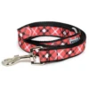 The Worthy Dog Bias Plaid Red Dog Lead